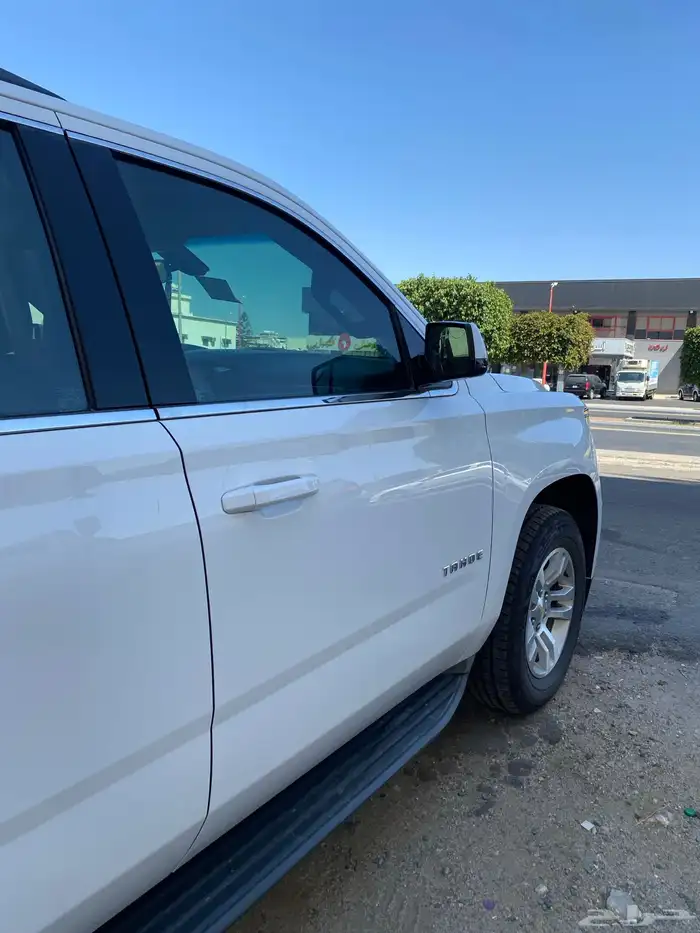 تاهو 2016 ابيض ls دبل نظيف ممشى 254الف كل شي ع الشرط 8