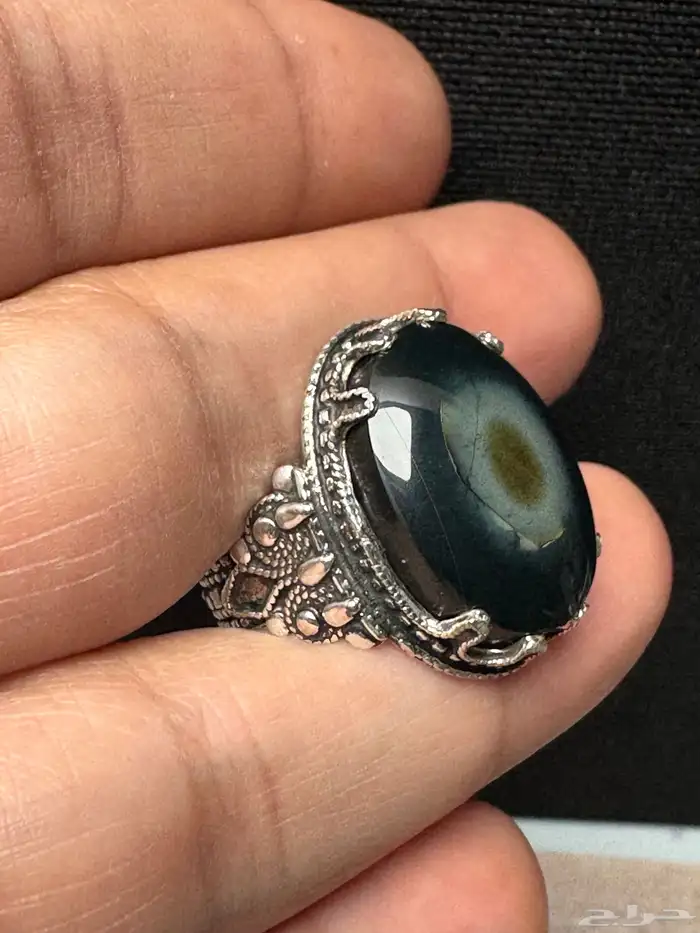 خاتم فضة يدوي عيار 950 عقيق يماني نوادر 4