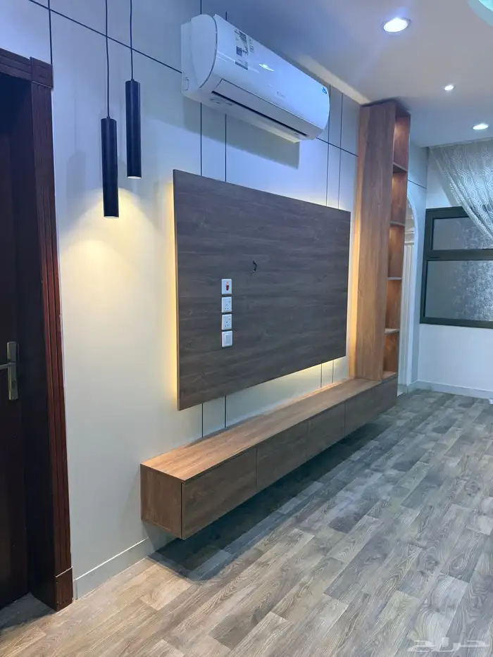 خلفية تلفزيون وخزائن وأرفف 3