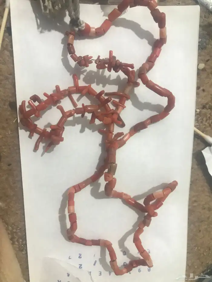 فيروز بعروق الذهب ومسباح مرجان عمره فوق 100 سنه 1