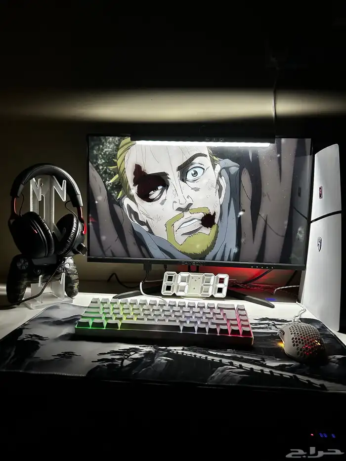 للبيع سوني فايف سليم ون تيرا مع طاولة وشاشه وسماعه 0