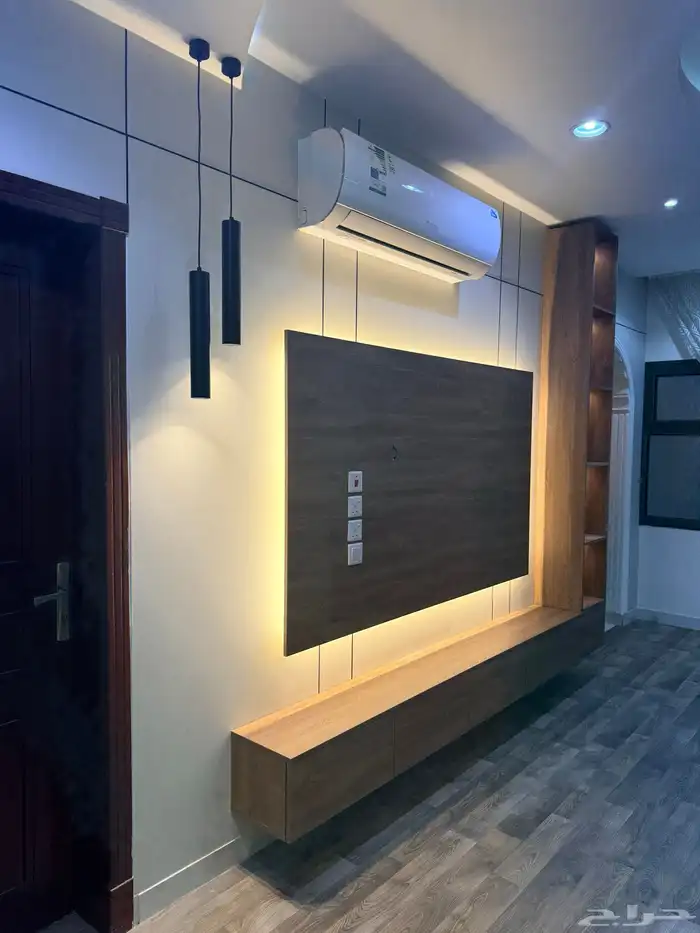 خلفية تلفزيون وخزائن وأرفف 2