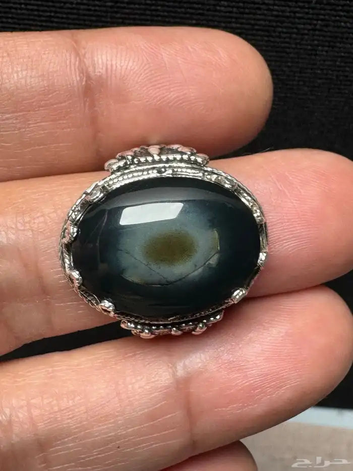 خاتم فضة يدوي عيار 950 عقيق يماني نوادر 0