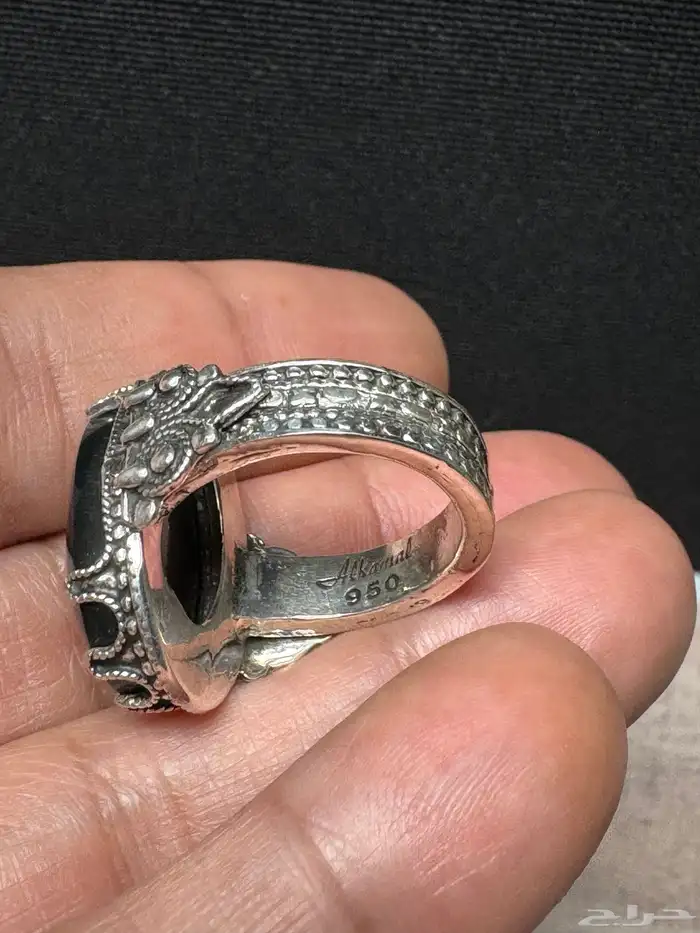 خاتم فضة يدوي عيار 950 عقيق يماني نوادر 13