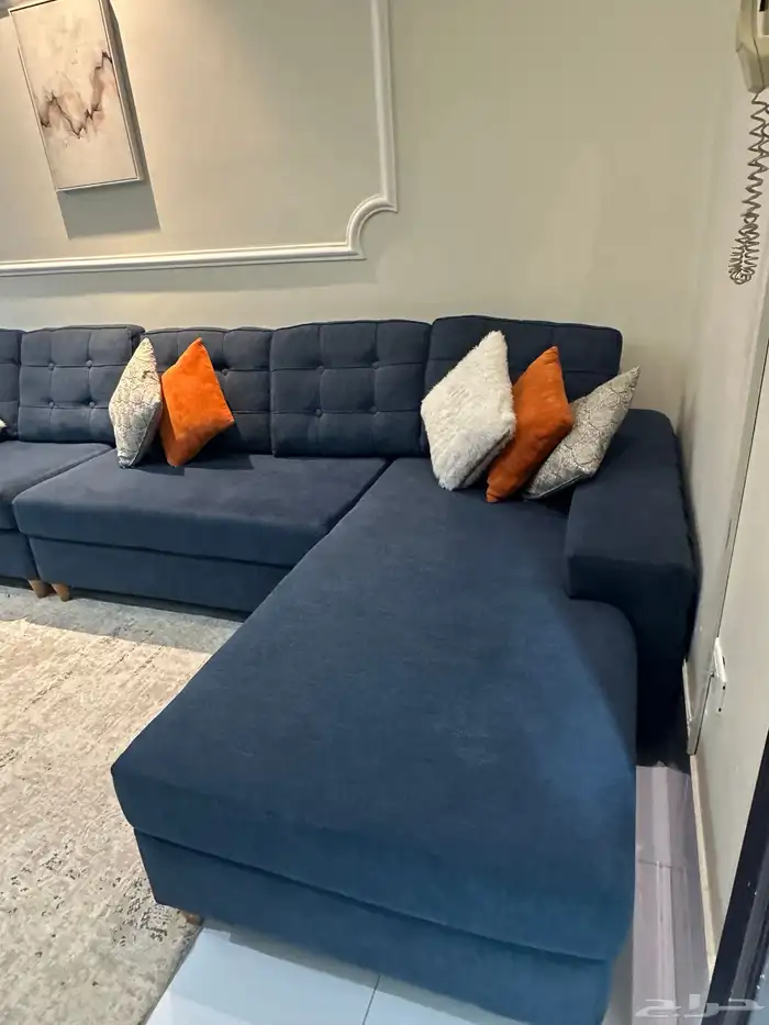 كنب حرف L شبه جديد 2