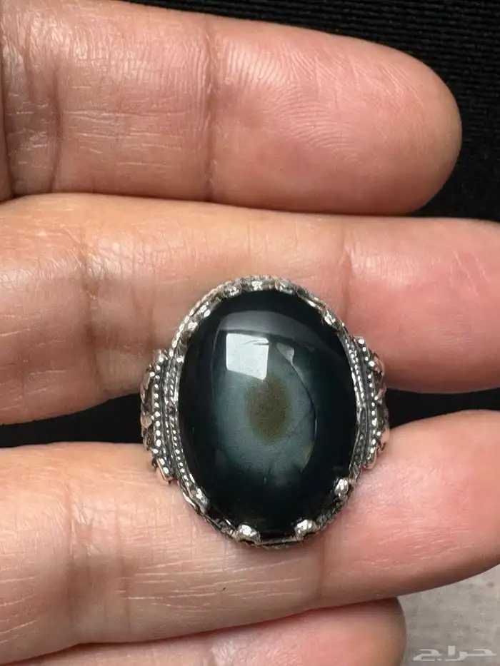 خاتم فضة يدوي عيار 950 عقيق يماني نوادر 10