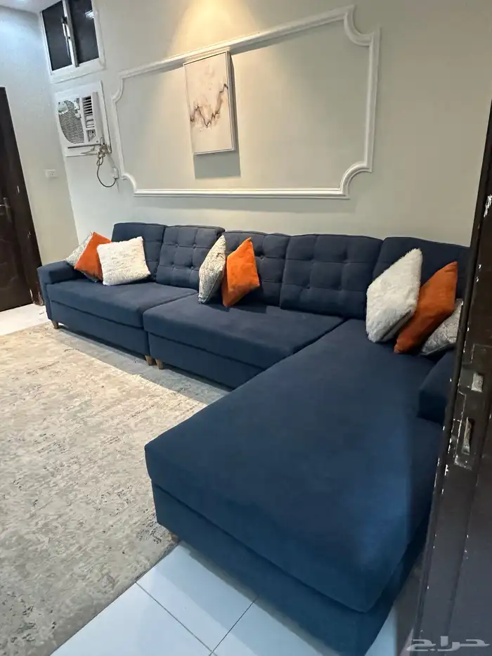 كنب حرف L شبه جديد 3