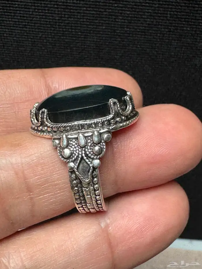 خاتم فضة يدوي عيار 950 عقيق يماني نوادر 6