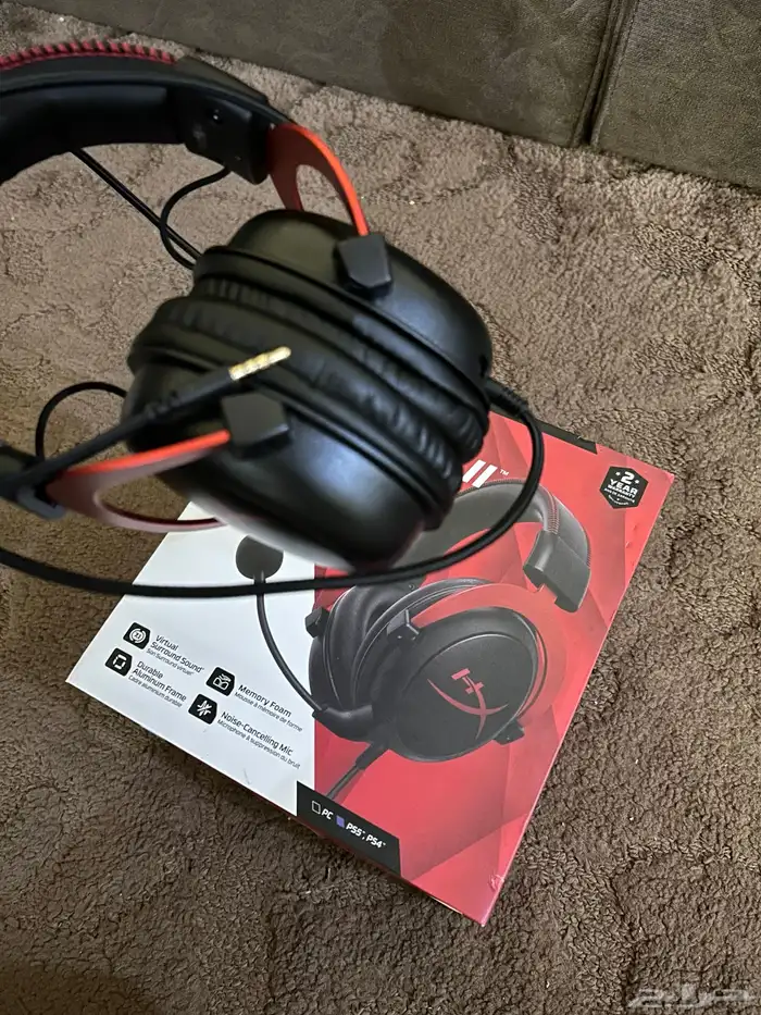 للبيع سماعه هايبر اكس مستعمله 3ايام فقط 1