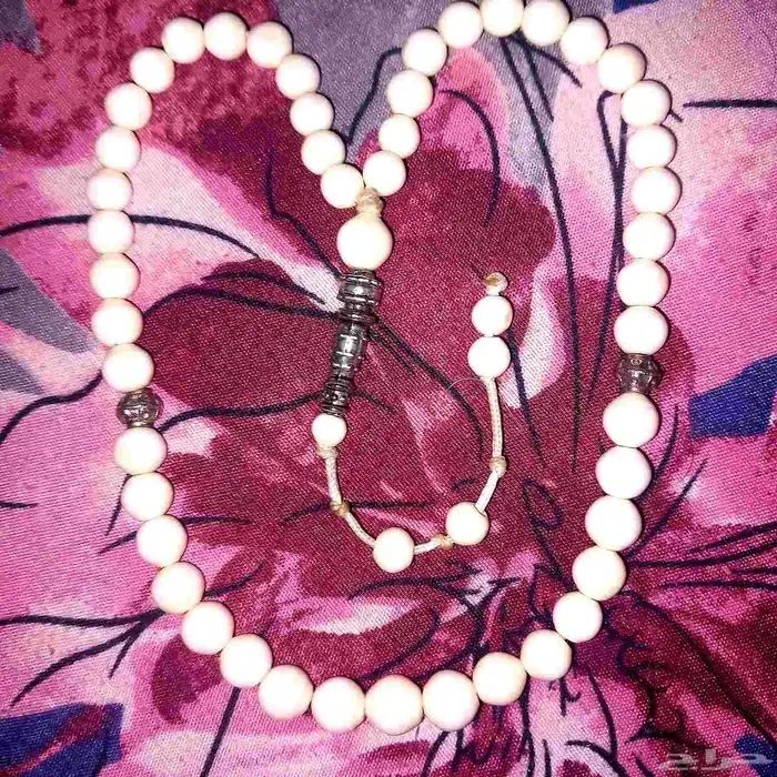 سبحه ناب فيلي طبيعي 47 حبه والماذنه حقها فضه 0