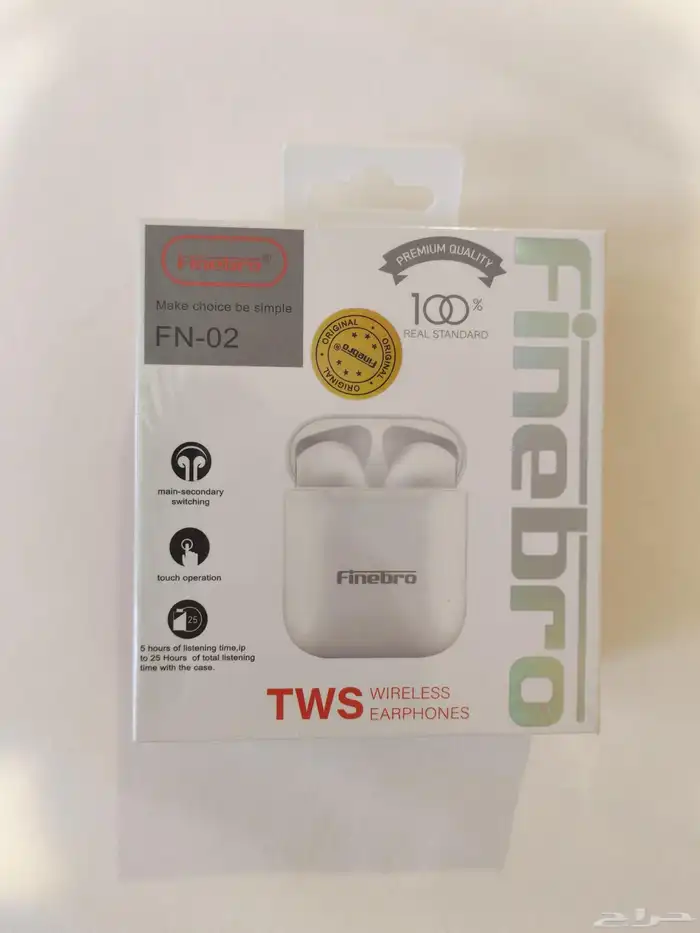 سماعات بلوتوث ايربودز TWS FINEBRO جديدة 0