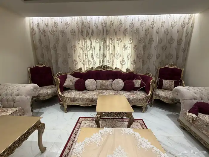 مجلس صالون كامل للبيع كالجديد 0
