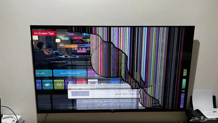 شاشه ال جي مكسوره مقاس 75 قطع غيار 0