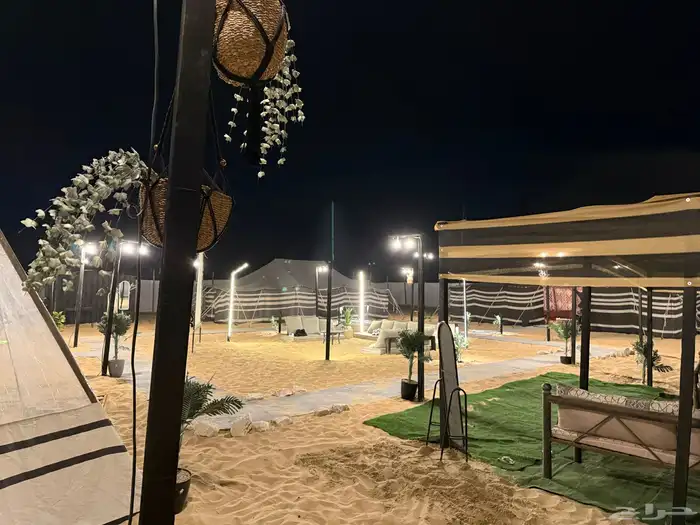 مخيم ارام للإيجار اليومي VIP ومرتب وتصميم روعه 24