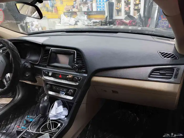 تنجيد قشرة طبلون سوناتا موديل 2016 جلد أسود مناسب جدا  لضباب 0