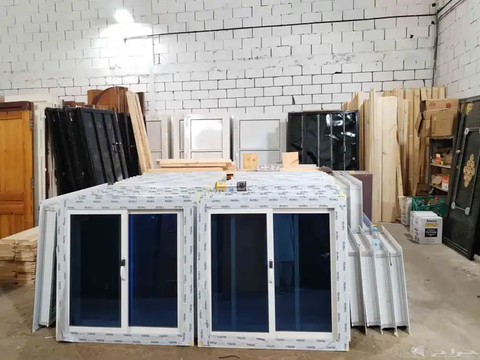 أبواب جاهزة حديد المنيوم وشبابيك 9