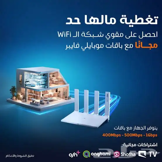 خدمه الألياف البصرية ( فايبر هوم ) 0