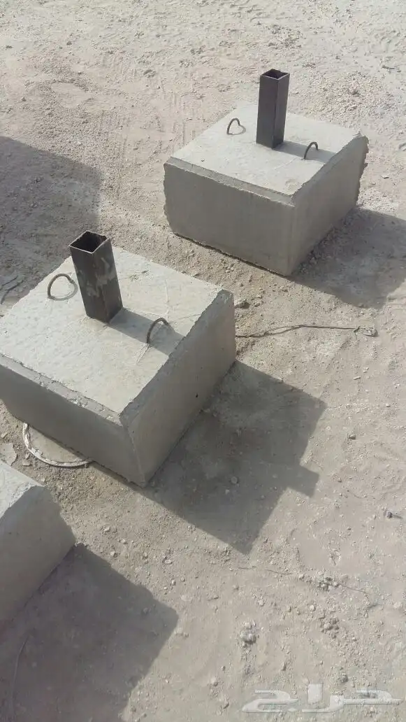 قواعد خرسانية حواجز خرسانية صبات خرسانية 6