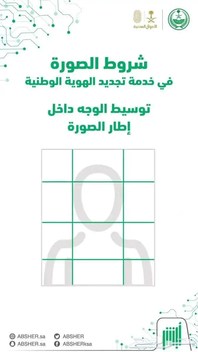 الهوية الوطنية مقاسات صورة ابشر ضبط مقاسات الهوية 0