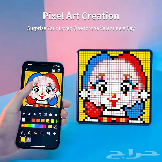 ( شاشة ) الإطار الذكي بكسل آرت Divoom Pixoo-Max 5