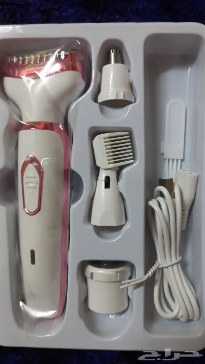 مزيل شعر USB كهربائي قابل لإعادة الشحن 4 في 1 1