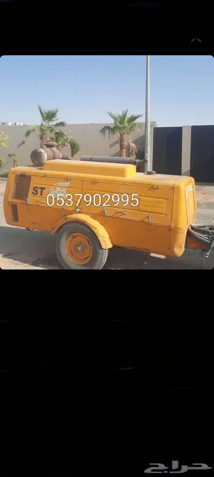 لليجار للايجار كمبريشر تكسيروترميم بيارات تنظيف حديد بالرمل 1