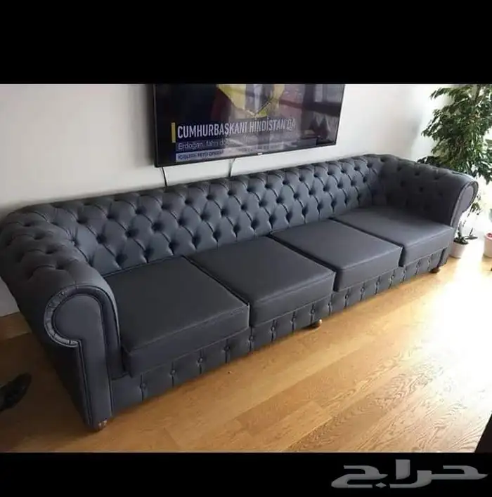 جديد كنب جلد فخم امريكي كلاسيك و ملكي و كنب جلد صيني 0