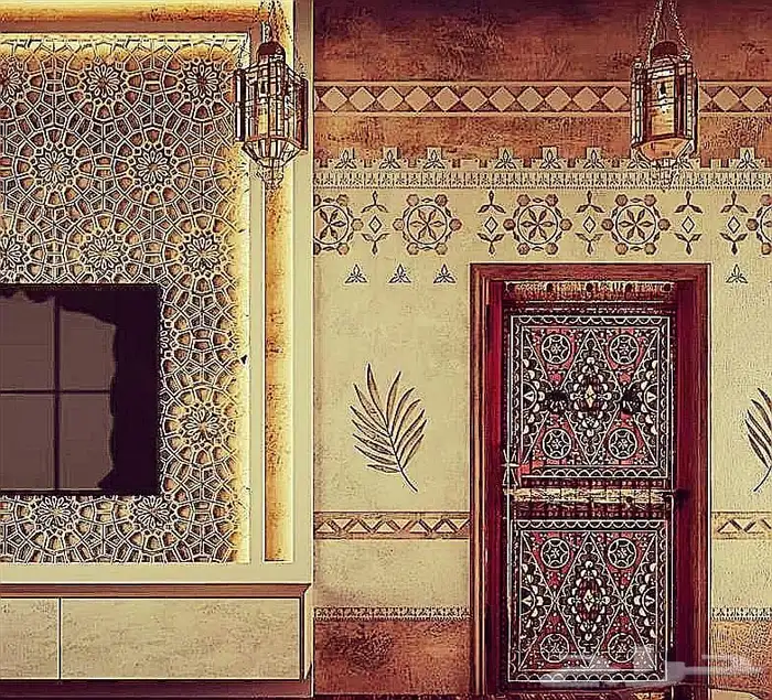 ديكورات نجديه رسوم يدويه و تصميمات تراثيه 0