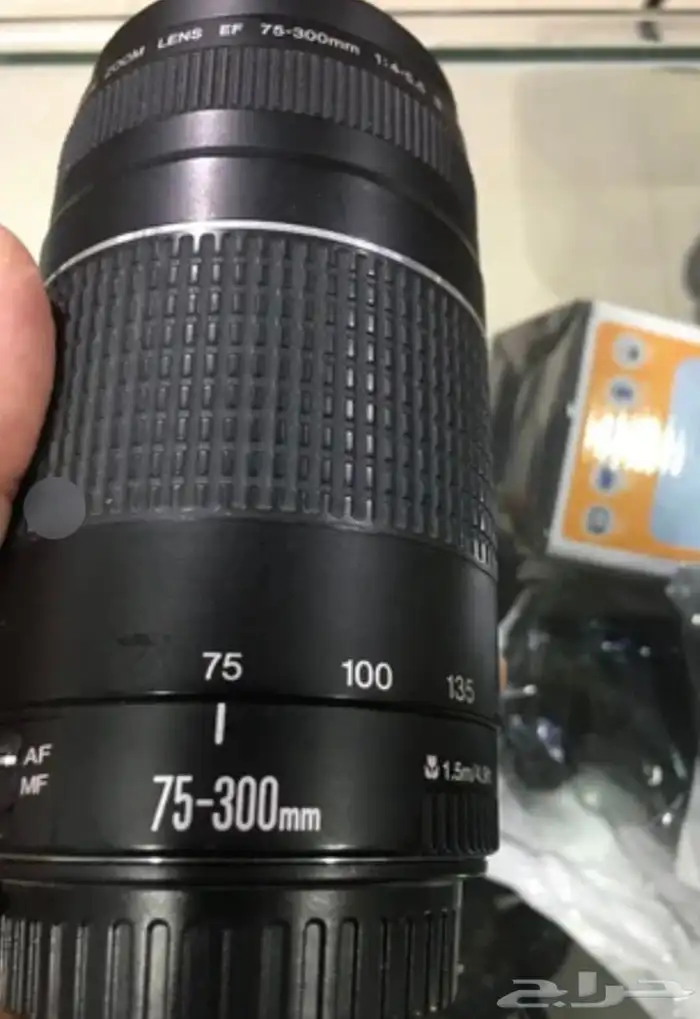 عدسة كانون 75-300 مستعمل 1