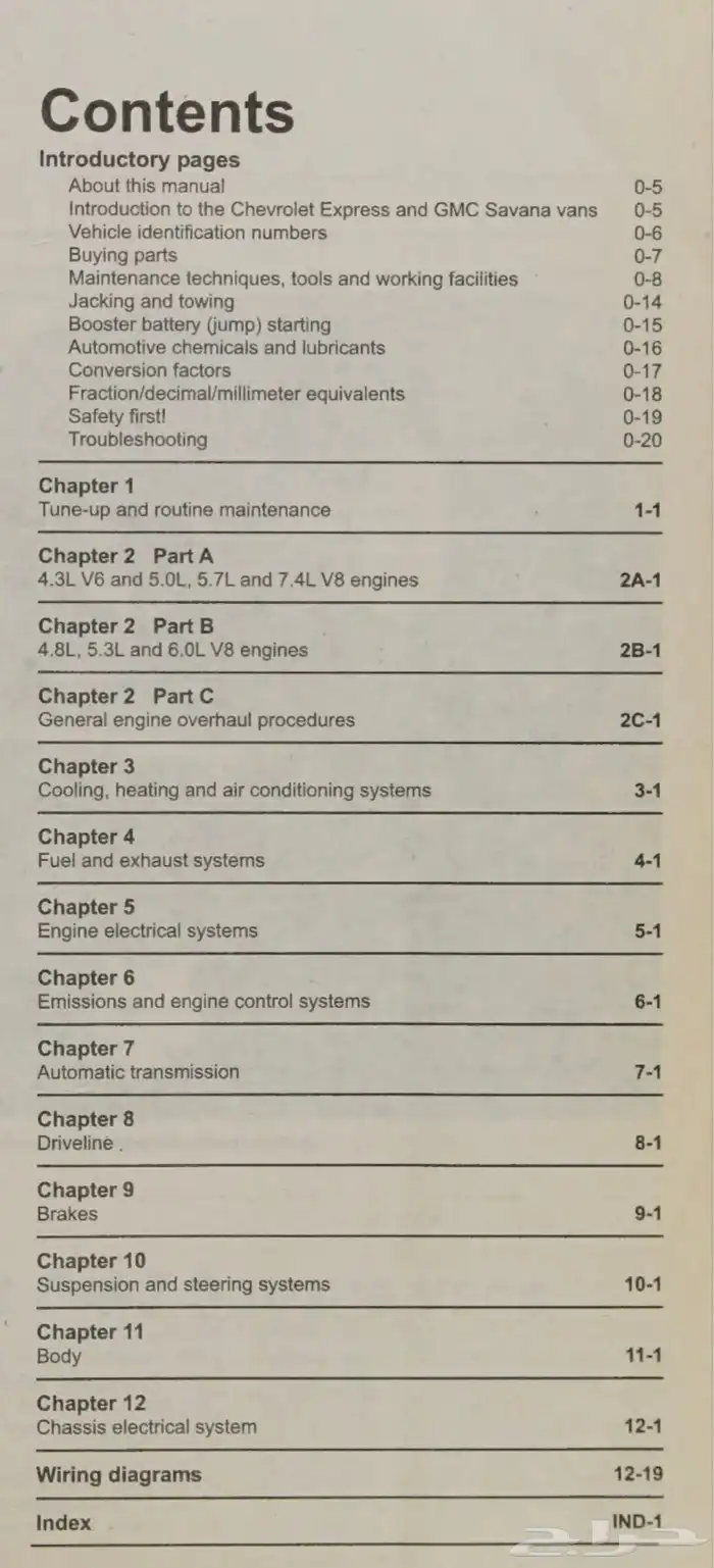 كتيب اصلاح هاينيز شفرولية وجمس فان 1996-2007 1