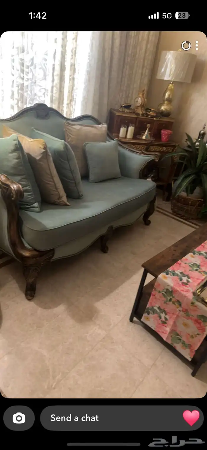 طقم كنب خشب دمياطي 1