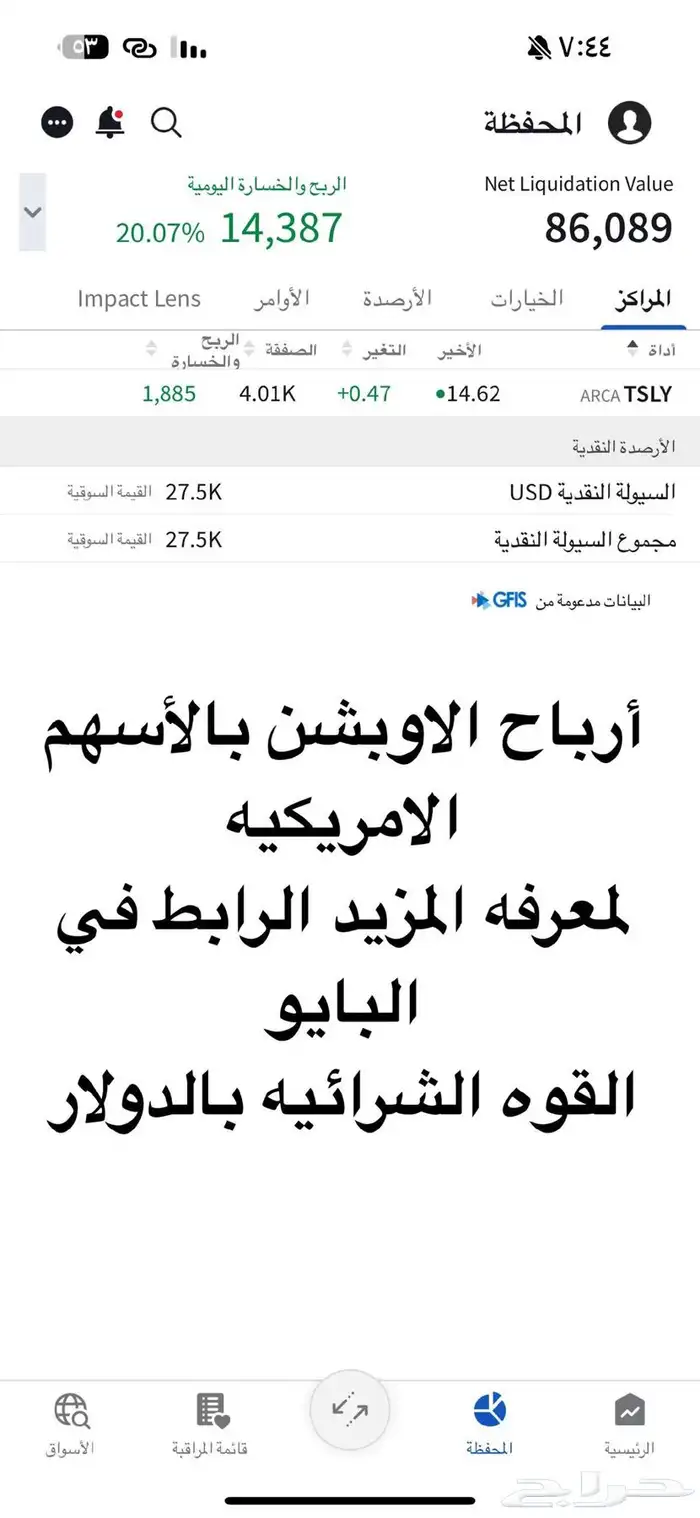 اداره محافظ بالأسهم الامريكيه وارباح 100 واعلي 1