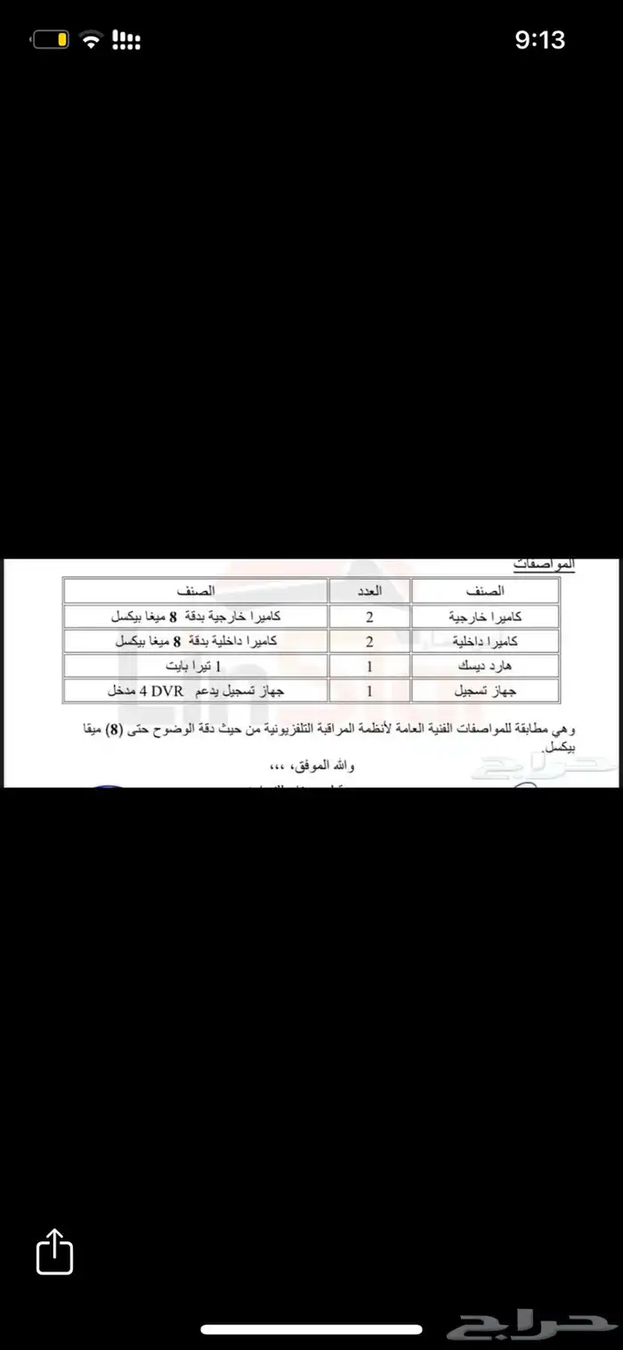 كمرات ip نفس متطلبات البلديه للمحل 4