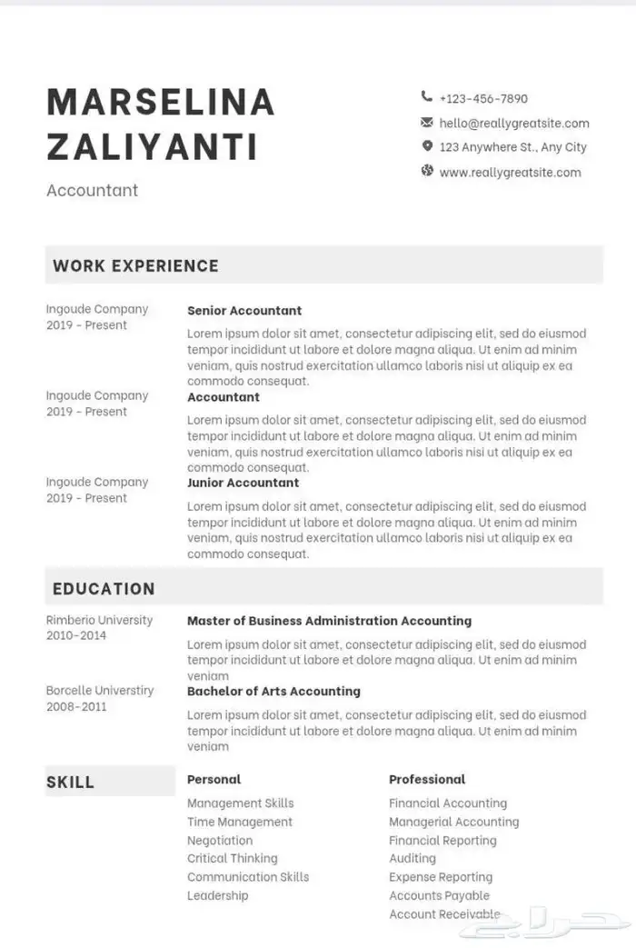سيرة ذاتية احترافية بجميع اللغات سرعة في الانجاز 3