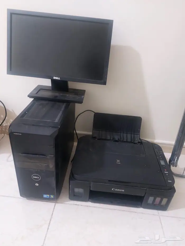 كمبيوتر مع طابعه للبيع 0