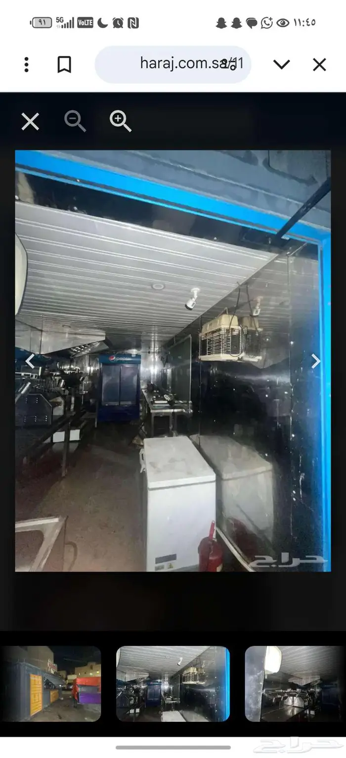 للبيع كونتينر فود ترك مجهز بالكامل 3