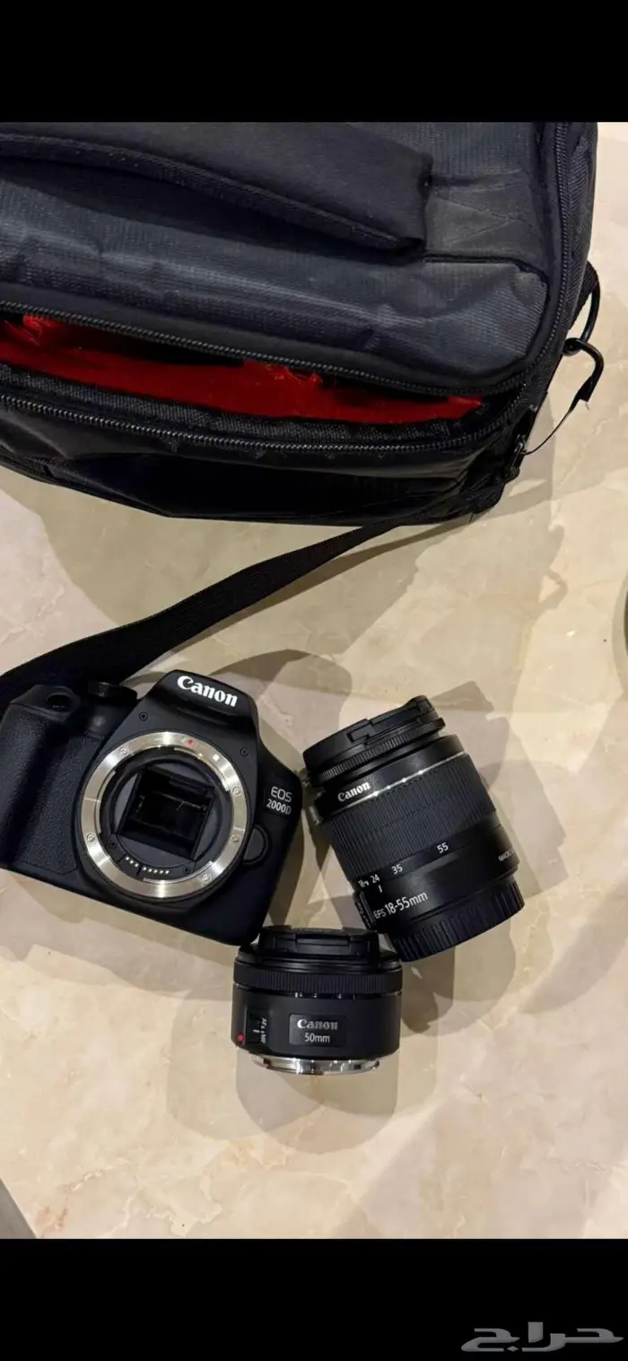 كاميرا canon مع عدستين 0