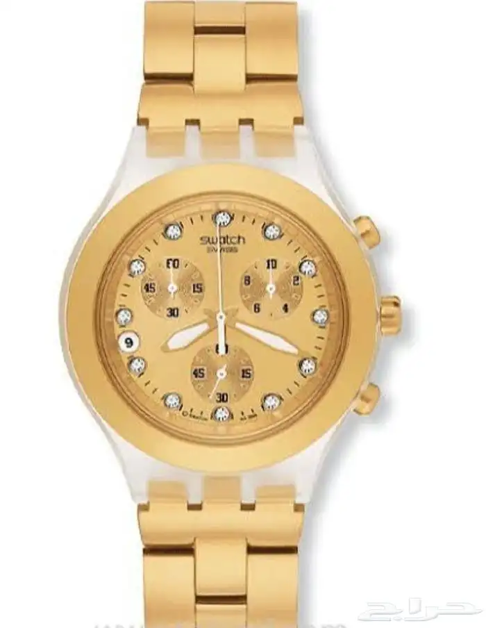 ساعه سواش سويسريه اصليه ذهبيه 0