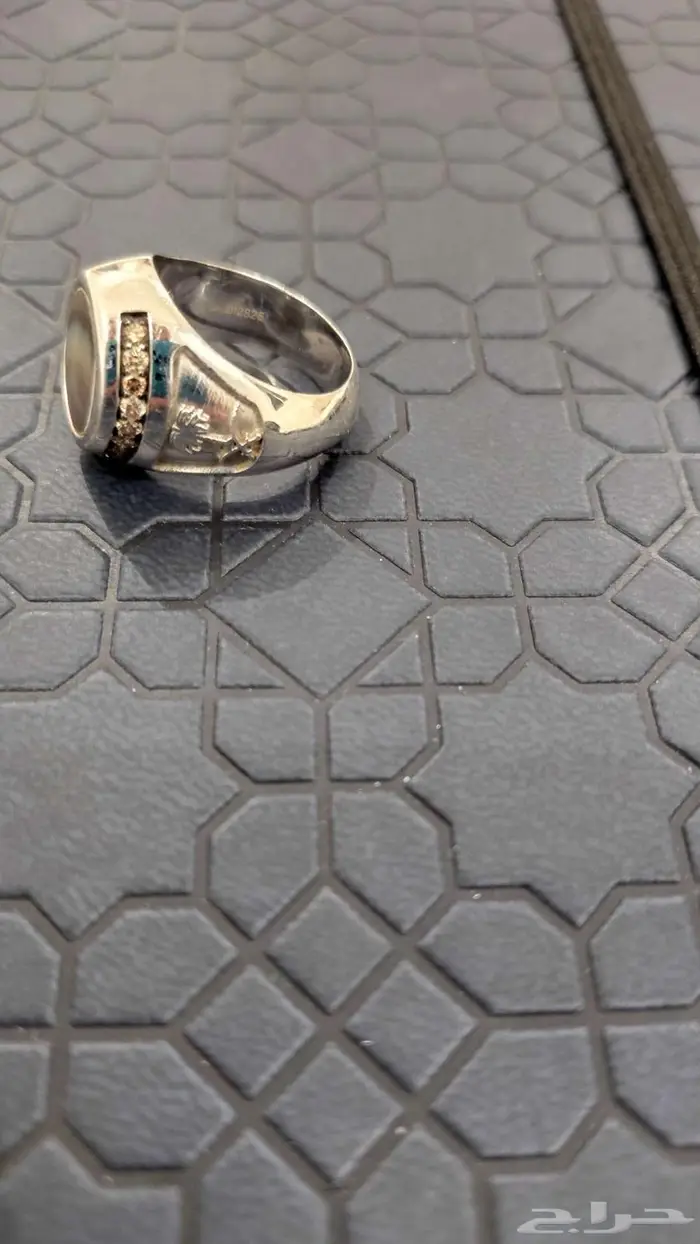 خاتم الماس مع صدف سيفين و نخله 0