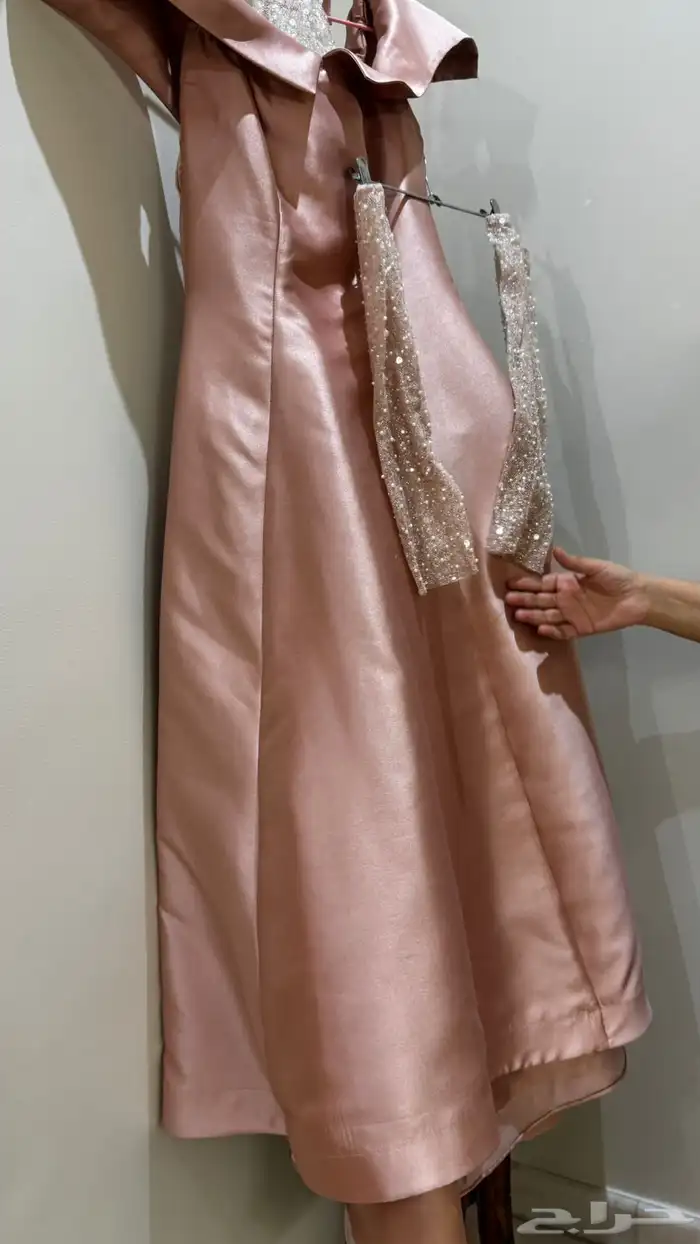 فستان وردي سهرة 4