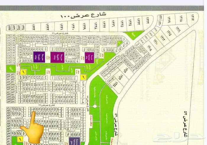 ارض للبيع في مخطط 100ج س حي البحيرات مساحه900م 0