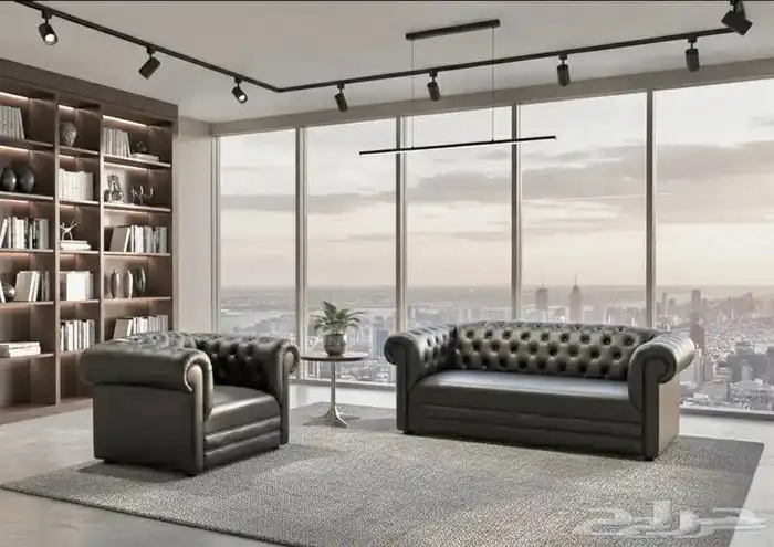 اثاث الم تبي  نب جلد فخم متوفر جديد مادل سعر جملع 2