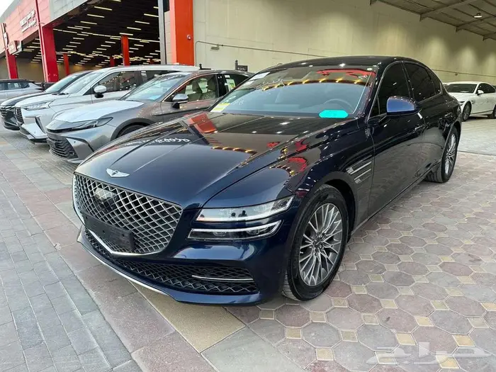 جينسس 2021 مستورد بنزين لون كحلي مميز شاشة بصمه 1