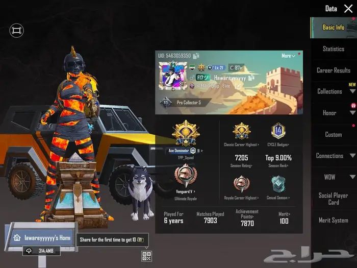 حساب ببجي للبيع 0