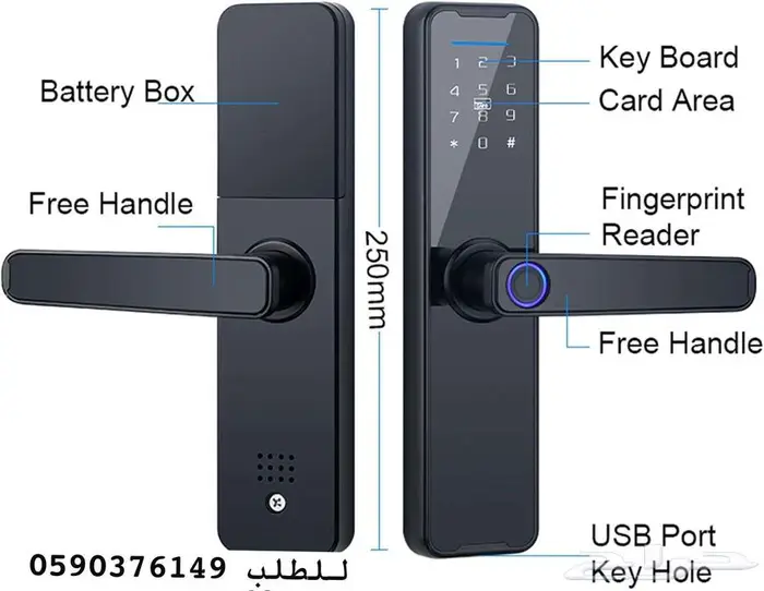 قفل وفتح ابواب ذكي جهاز بصمة ابواب قفل ذكي 1