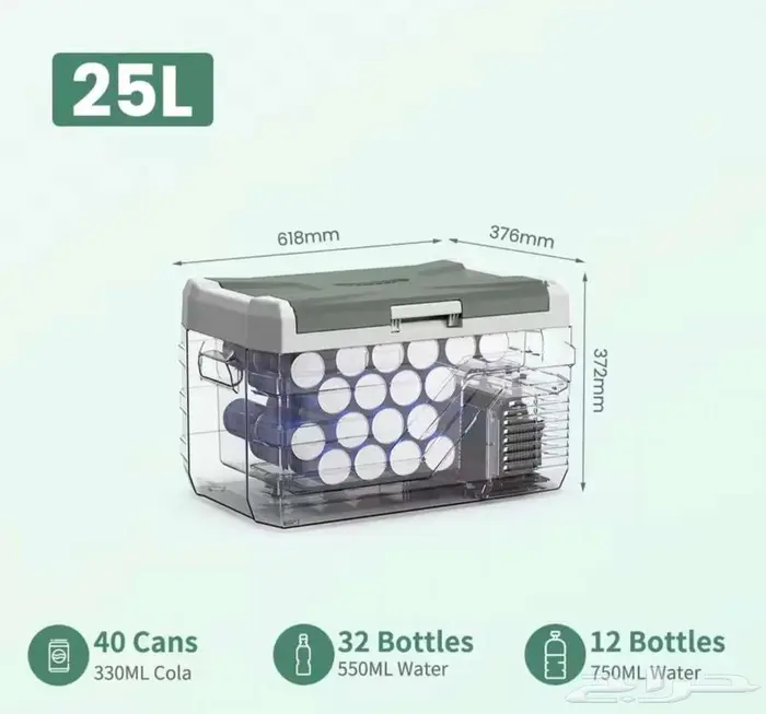 ثلاجة 25 لتر من شركة alpicool كمبرسر كهرب 12 220 فرلت6 1