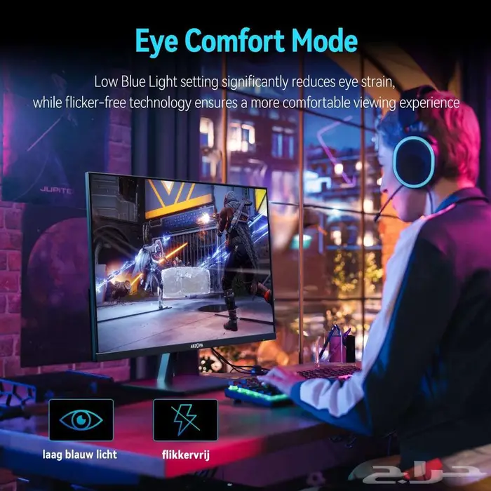 شاشة قيمنق 2k 180hz 27inch (جديدة بكرتونها). 2