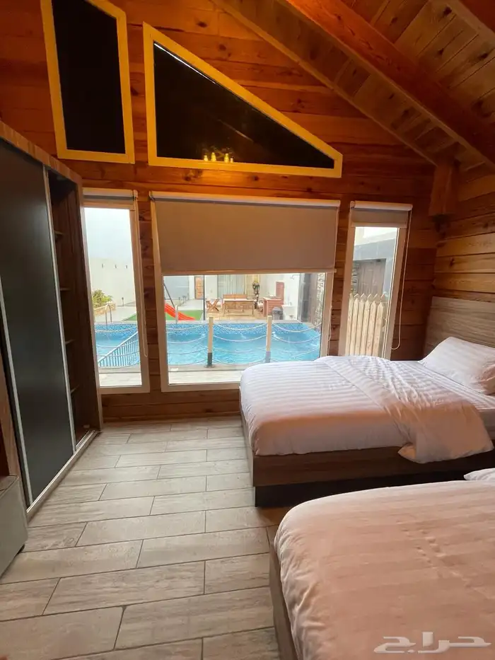 شاليه بسخان مسبح للايجار في جدة كوخ صغير شاليهات بجاكوزي 27