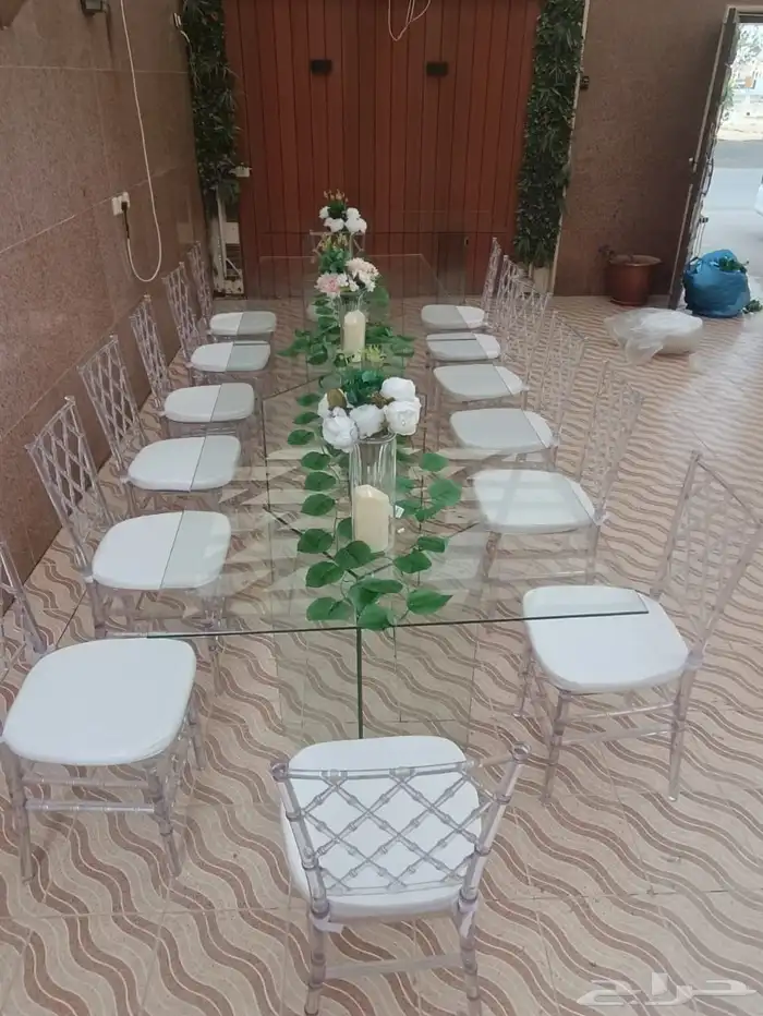 تأجير كراسي ملاكي كراسي شفاف وكنب طاولات دفايات جلسات 5