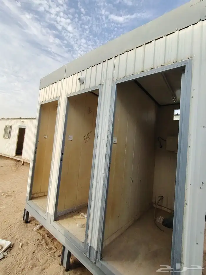 بركس دورة مياه كرفان حمامات برتبل حمام بركسات كرافان 3 حمام 3